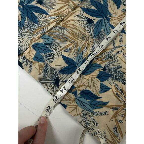 Vintage 80s Koret Blue‎ Floral Button-Up Long-Sleeve Blouse - Picture 9 of 11